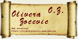Olivera Zoćević vizit kartica